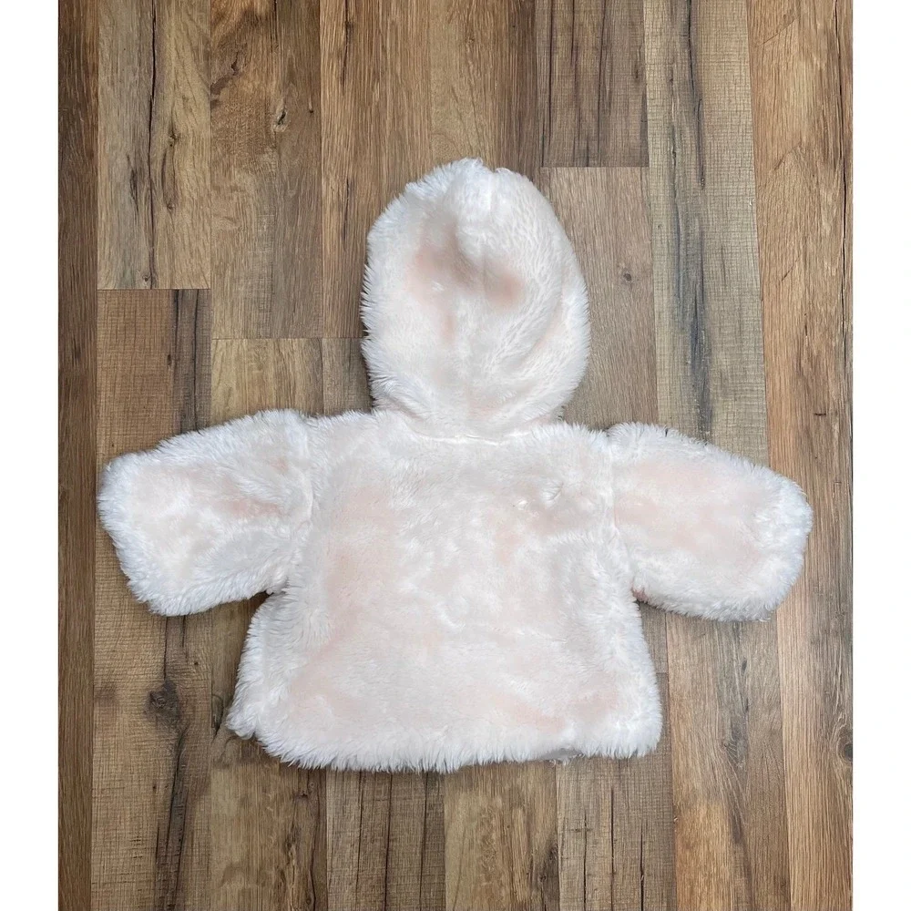 Baby Togs Pink Faux Fur Hooded Jacket 3-6M Cozy Winter Baby Coat‎